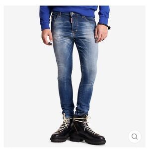 DSquared2 Medium Stapled Clean Wash Skater Jeans, size 32 (IT 48) new w. Tags